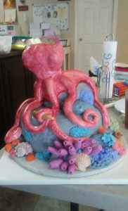 Octopus Cake Painting